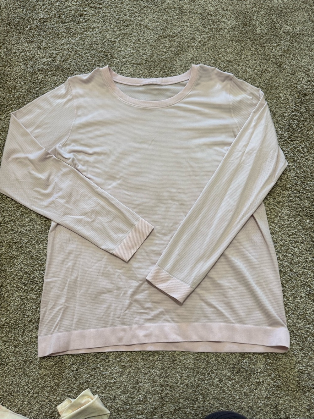 lululemon athletica Light Pink Long Sleeve Tee